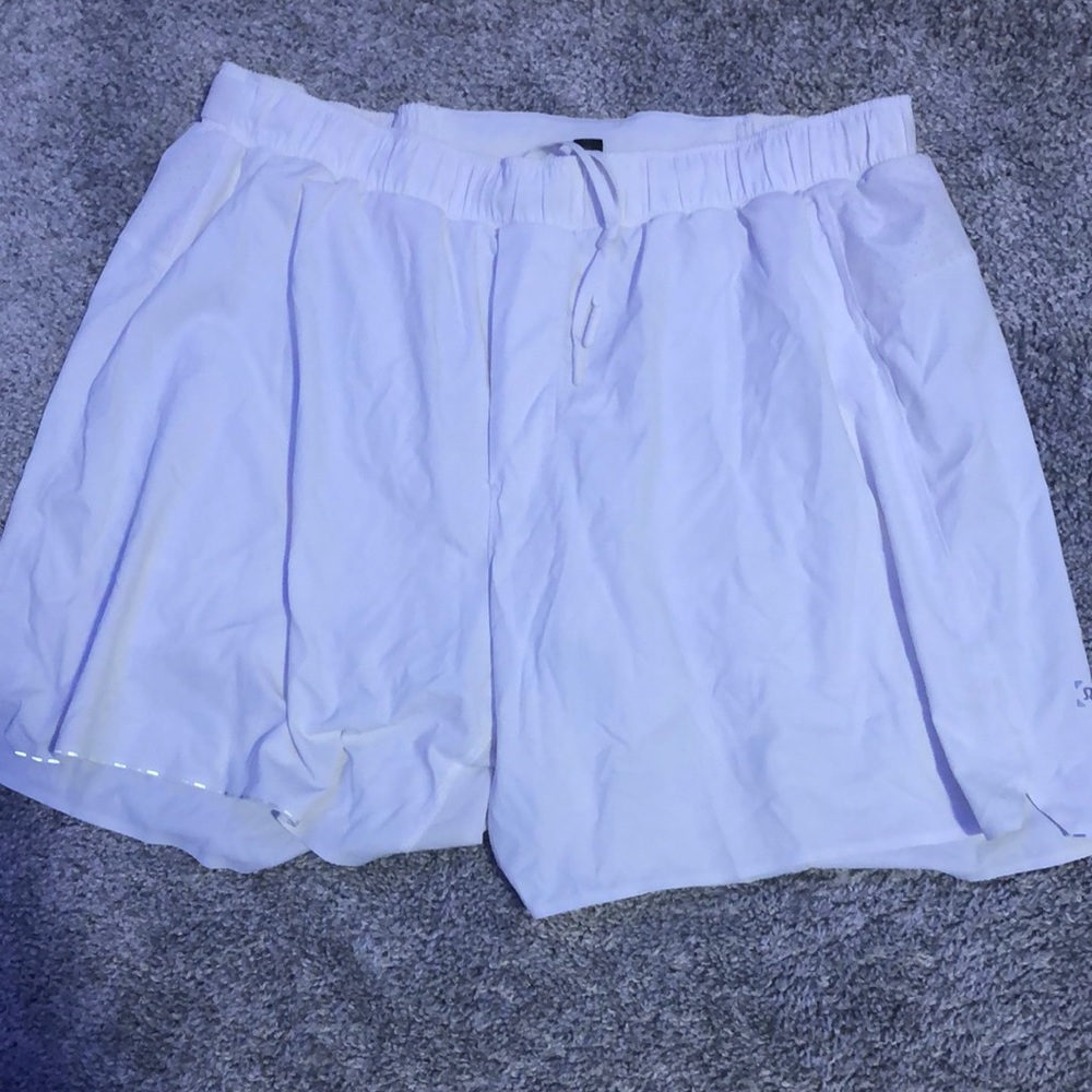 White lululemon surge shorts XL